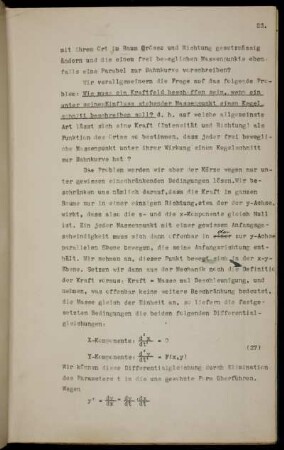 Formulierung des mechanischen Problems