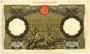 Geldschein, 100 Lire, 30.4.1936