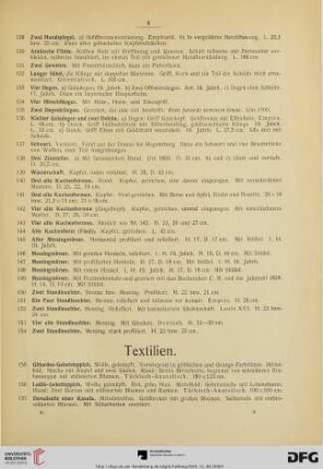 Textilien (Nr. 155-164)