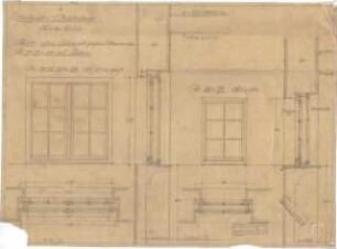 Littmann, Max; Bocksberg; Hofgut, Wohnhausanbau - Fenster (Ansichten, Schnitte)