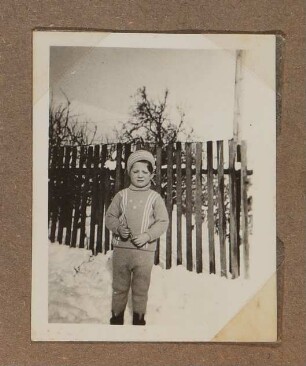 Christiane Zimmers Sohn Andreas im Schnee