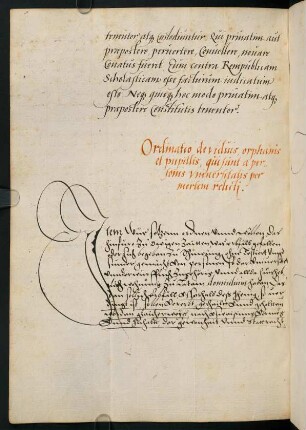 Ordinatio de viduis orphanis et pupillis qui sunt a personis Universitatis per mortem relicti vom 26.02.1518.