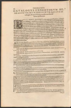 Catalogus Expositorum Hebraeorum, Seu Rabbinorum, Qui Iudaica lingua, & iuxta Hebraicas traditiones divinas literas exposuerunt.