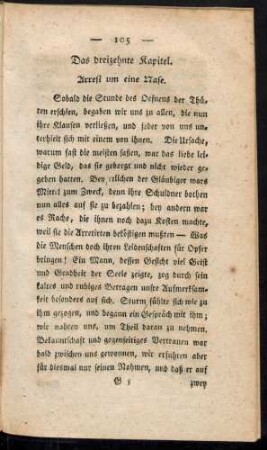 Das dreizehnte Kapitel. Arrest um eine Nase,