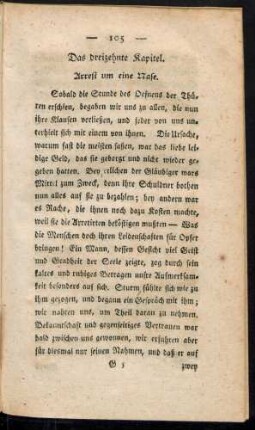 Das dreizehnte Kapitel. Arrest um eine Nase,