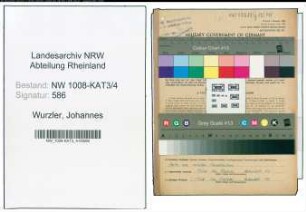 Entnazifizierung Johannes Wurzler , geb. 27.07.1903 (Verw.Angestellter)
