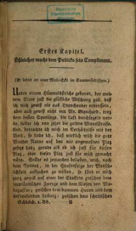 Leben und Meinungen, auch seltsamliche Abentheuer Erasmus Schleichers, eines reisenden Mechanikus. 1