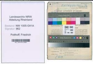 Entnazifizierung Friedrich Potthoff , geb. 11.10.1886 (Polizist)