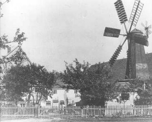 Obercunnersdorf. Windmühle, Gehöft von Paul Heinrich, Haus-Nr. 260, Repro