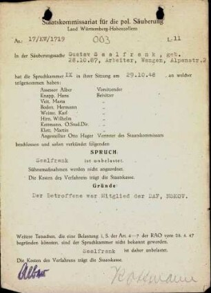 Saalfrank, Gustav