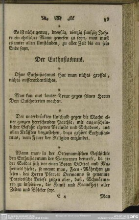 Der Enthusiasmus