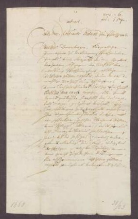 Gültbrief des Balthus Bonenberger von Dietlingen gegen die Stiftsverwaltung zu Pforzheim