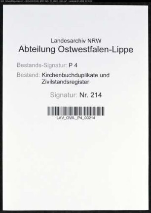 Kirchenbuchdplikat der katholischen Gemeinde Opherdicke (Gerichtsbezirk Dortmund) (GHT 1849-1853, GHT 1856-1857, GHT 1860-1874). (Gemeinde: Opherdicke, katholische Gemeinde (Gerichtsbezirk Dortmund))
