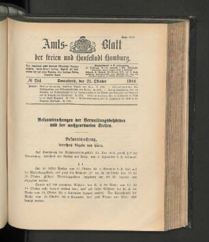 No. 254, 21. Oktober 1916