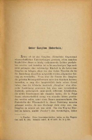 Ueber Ganglion : (Ueberbein)