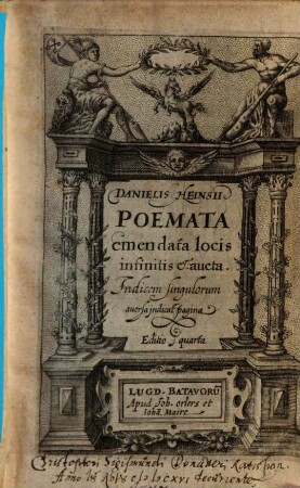 Danielis Heinsii Poemata : emendata locis infinitis & aucta