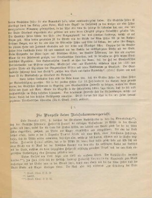 § 3. Die Prozesse beim Reichskammergericht