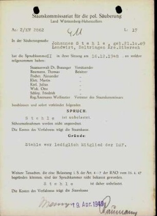 Stehle, Johannes