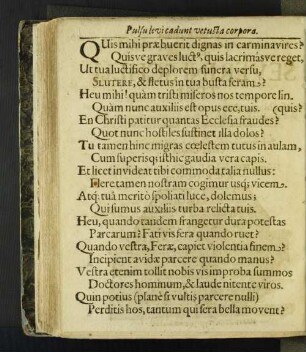 Quis mihi praebuerit dignas in carminavires?