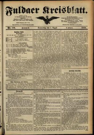 Ausgabe vom Donnerstag, den 05. August 1909.