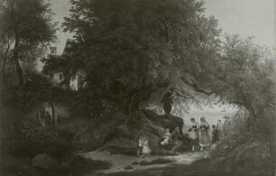 Kirchgang im Dorfe