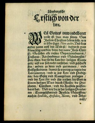 Erstlich von der Lere.