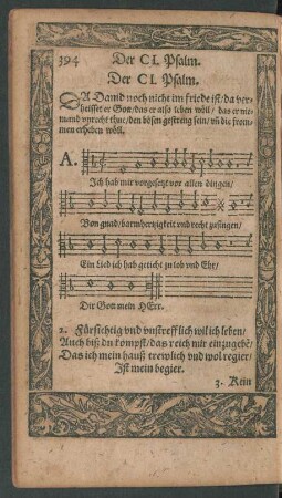 Der CI. Psalm. - Der CX. Psalm.