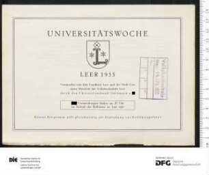 Beilage zum Programm 2. Trimester 1955