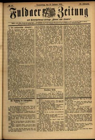 Ausgabe vom Donnerstag, den 21. Februar 1895.