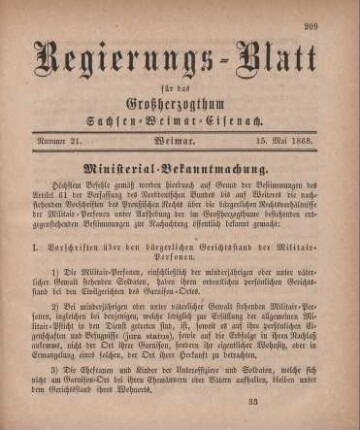 Nr. 21 : 15. Mai 1868