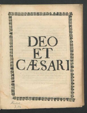 Deo Et Caesari
