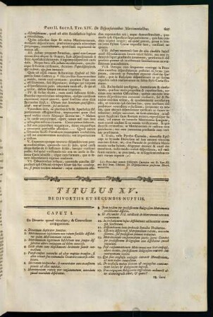 607-614, Titulus XV. De Divortiis Et Secundis Nuptiis.