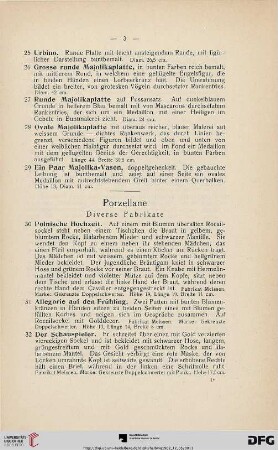 Porzellane (Nr. 30-52)