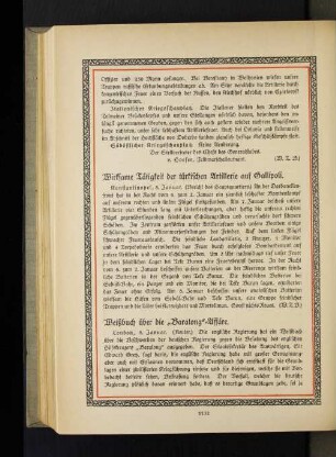 Wirksame Tätigkeit der türkischen Artillerie auf Gallipoli.