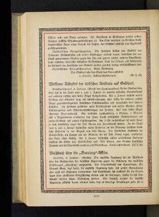 Wirksame Tätigkeit der türkischen Artillerie auf Gallipoli.