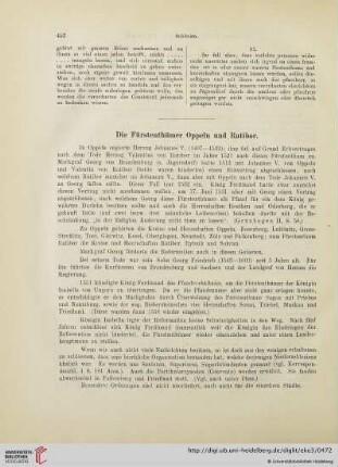 Die Fürstenthümer Oppeln und Ratibor
