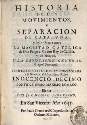Historia de los movimientos y separacion de Catalũna