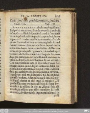 Della profonda predestinatione, prescientia di Dio. Cap. 28.
