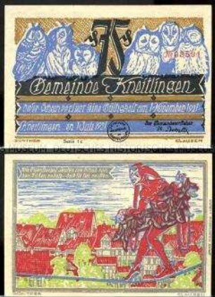 Kneitlingen 75 Pfennig, Notgeldserie