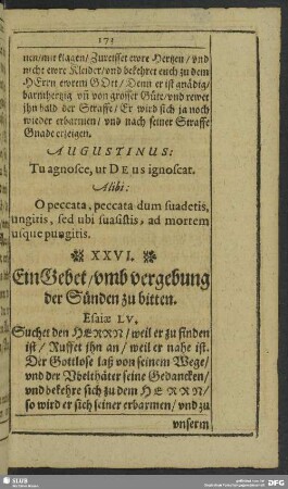 XXVI. Gebet, umb vergebung der Sünden zu bitten