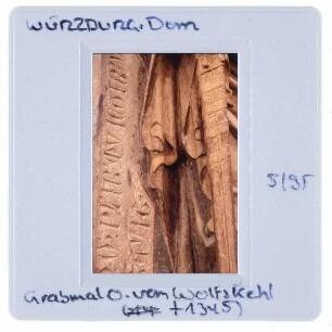 Wolfskeelmeister, Grabmal des Bischofs Otto II. von Wolfskeel,Würzburg, Dom