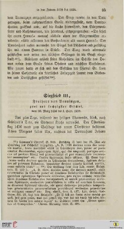 Siegfried III., Freiherr von Benningen