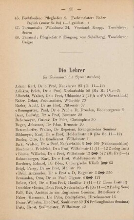28-32, Die Lehrer