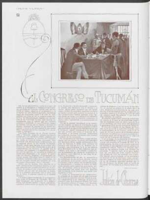 El congreso de Tucumán : Dibujo de Fortuny