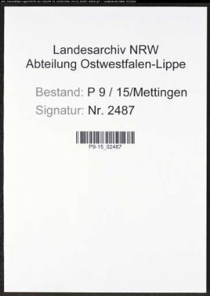 Heiratsregister Standesamt Mettingen