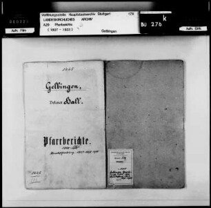 Gelbingen-Eltershofen: Pfarrberichte und Pfarrbeschreibungen