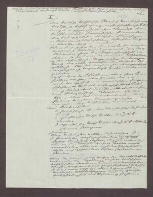 Ausbildung des katholischen Klerus [Memorandum].