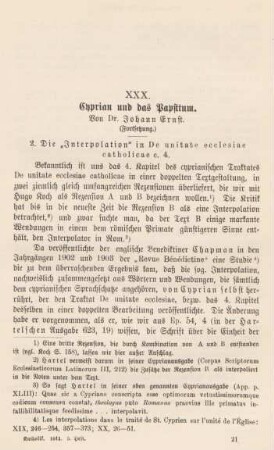 321-336 Cyprian und das Papsttum : Fortsetzung
