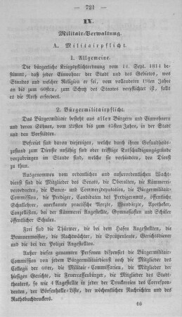 IX. Militair-Verwaltung.