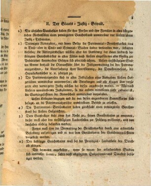 Verordnung des Königs Maximilian Joseph von Bayern betreffend die Bestimmung der künftigen Verhältnisse der der Königl. Souverainität unterworfenen Ritterschaft mit ihren Hintersassen zu den verschiedenen Zweigen der Staatsgewalt betreffend : München, am 31. December 1806